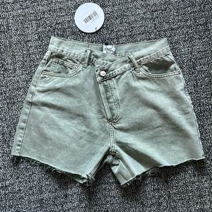 Princess Polly Xena Denim Shorts Green